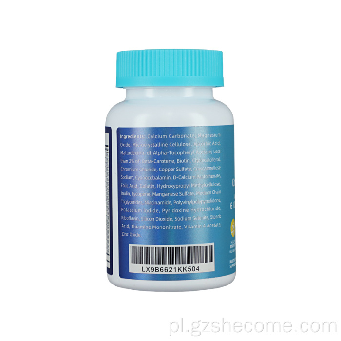 Mężczyźni multiwitamina bez gMO bezglutenowy suplement witaminowy